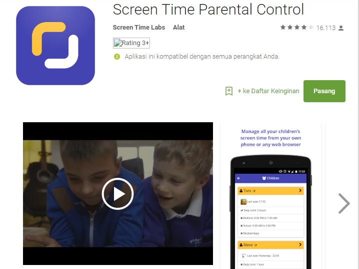 Screen Time Parental Control