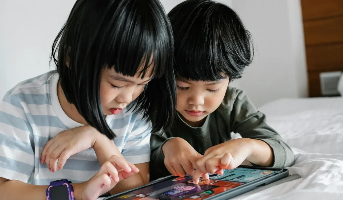 Kids Play Mobile Games