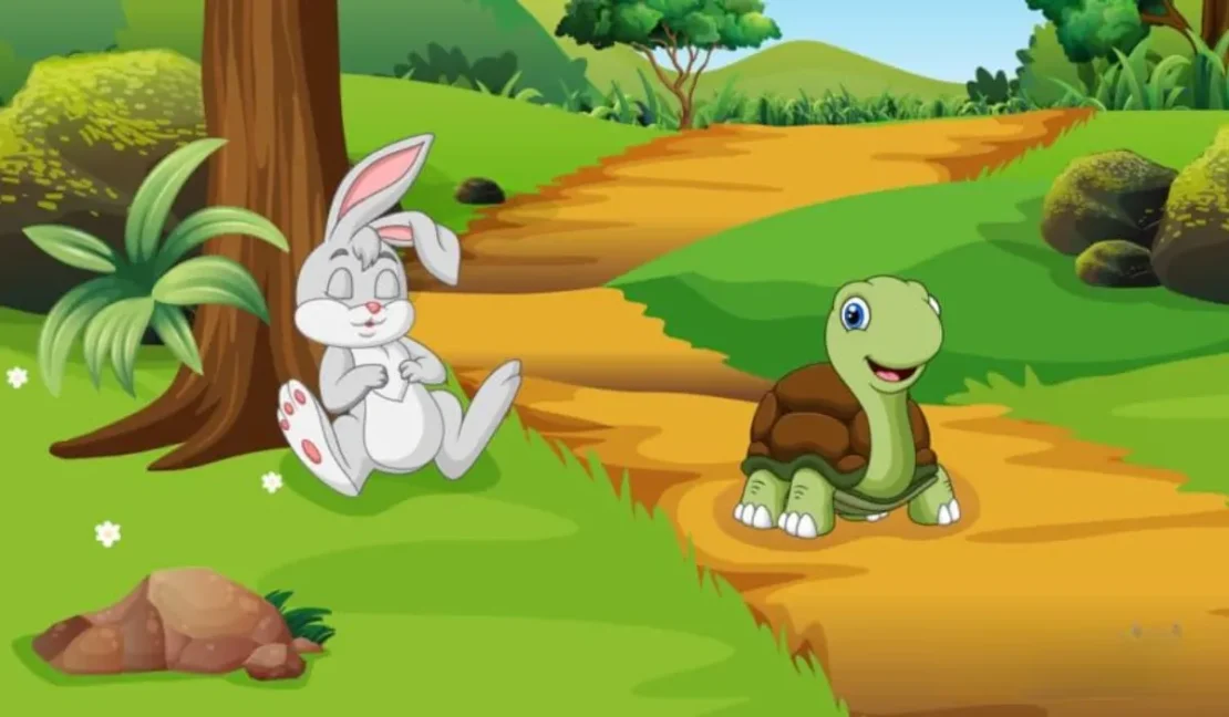 The hare and the tortoise( Kura-Kura dan Kelinci )_www.appletreebsd.com