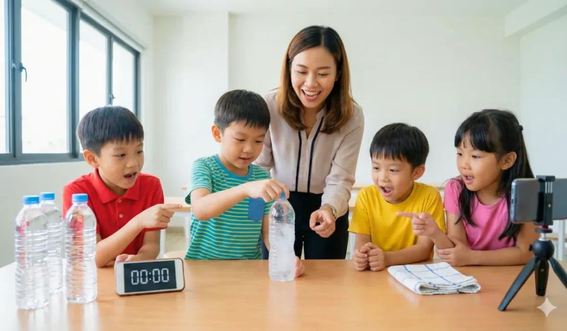 1. Eksperimen Air Superdingin (Supercooled Water Bottle Instant Ice Experiment)_www.appletreebsd.com