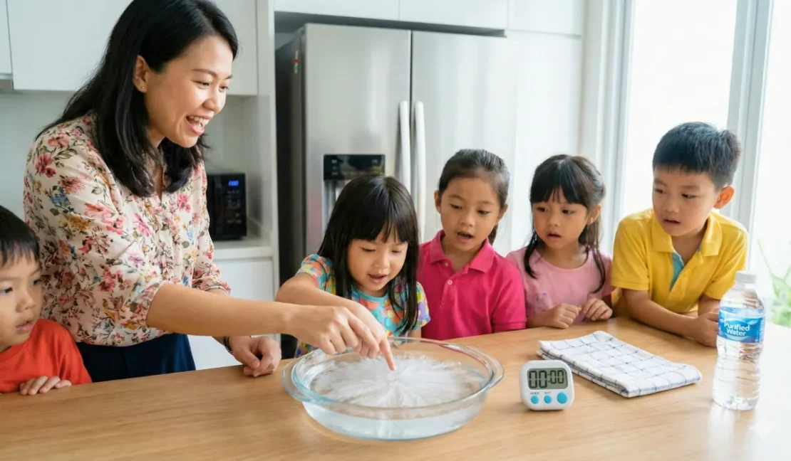 2. Eksperimen Sentuhan Jari untuk Membekukan Es (Finger Touch Instant Ice Experiment)_www.appletreebsd.com