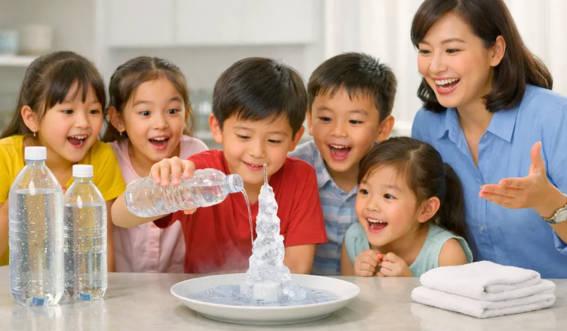 3. Eksperimen Menara Es Instan (Ice Tower Instant Ice Experiment)_www.appletreebsd.com