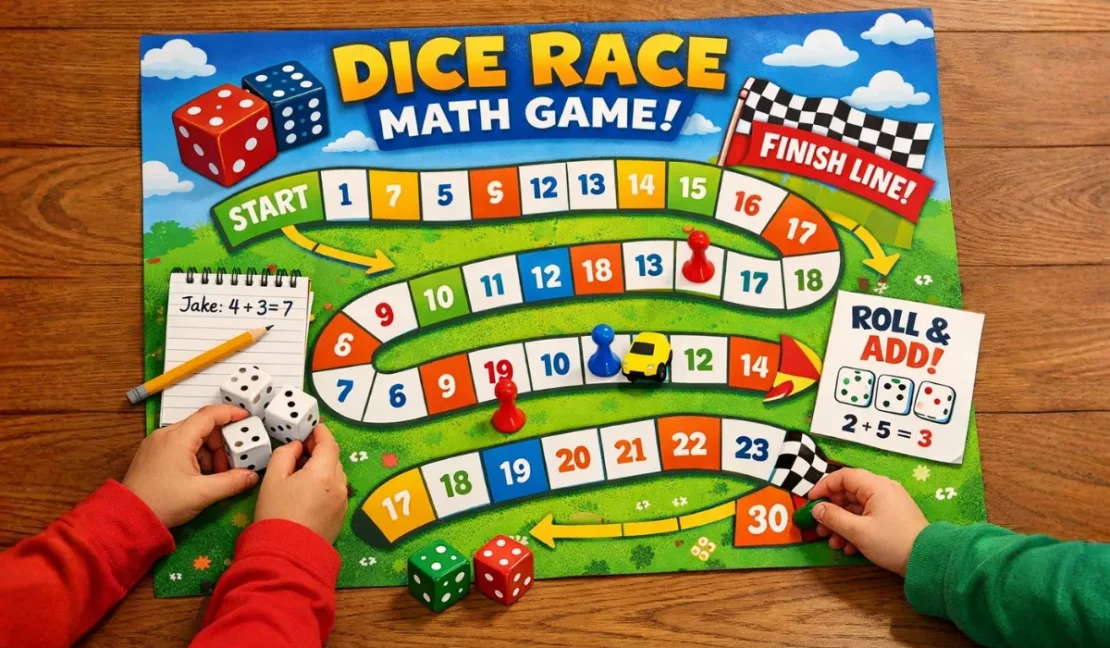 Game 1_ Dice Race Math Games for Kids_www.appletreebsd.com