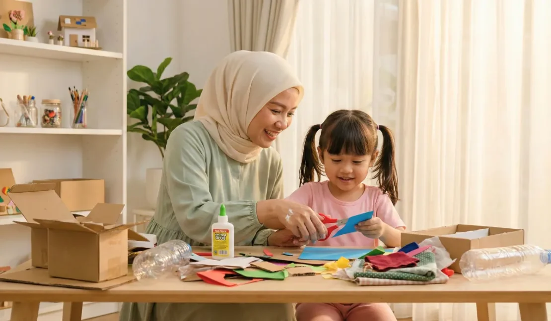 Ngabuburit Membuat Kerajinan dari Bahan Bekas_www.appletreebsd.com