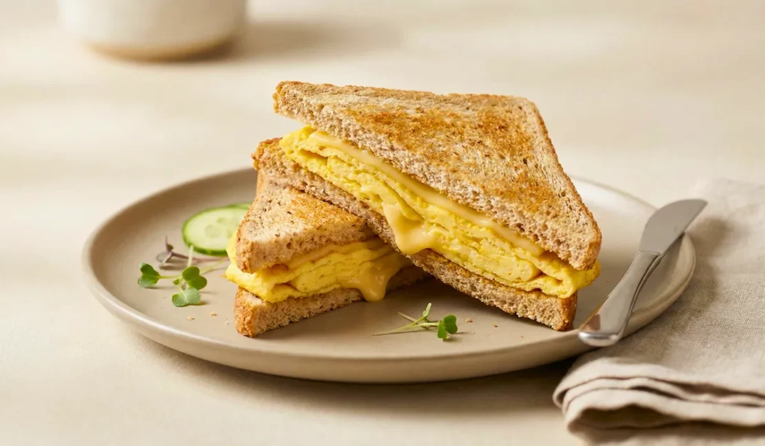 Menu sahur anak Roti Gandum Isi Telur dan Keju_www.appletreebsd.com