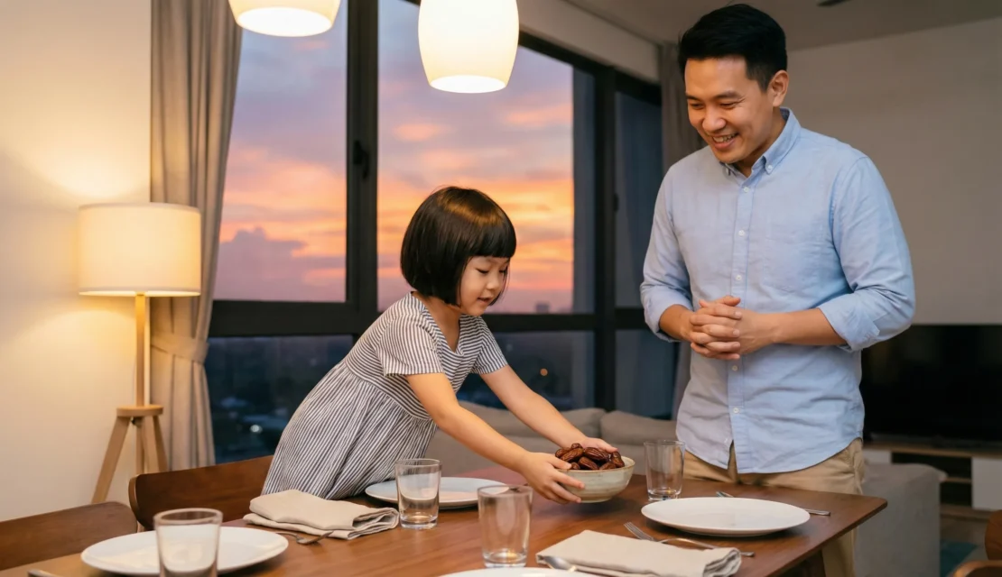 3. preschooler-helping-set-iftar-table-family_www.appletreebsd.com