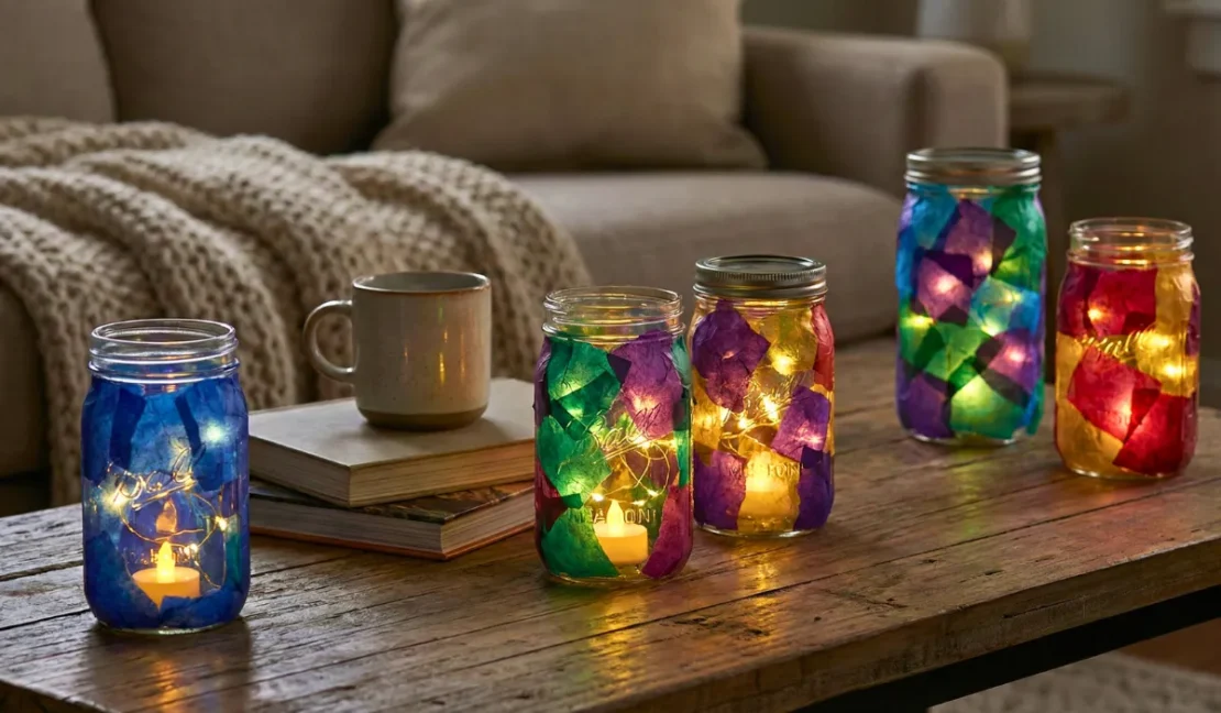 4. Mason Jar Lantern Centerpieces_www.appletreebsd.com