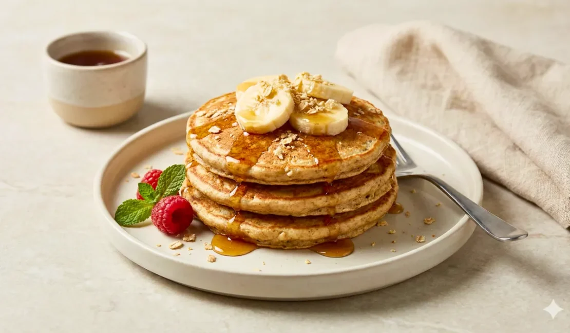 Menu sahur anak Pancake Pisang Oat_www.appletreebsd.com