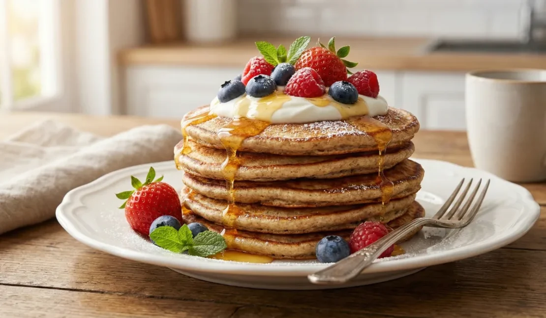 4. Whole Grain Pancakes with Fruit_www.appletreebsd.com