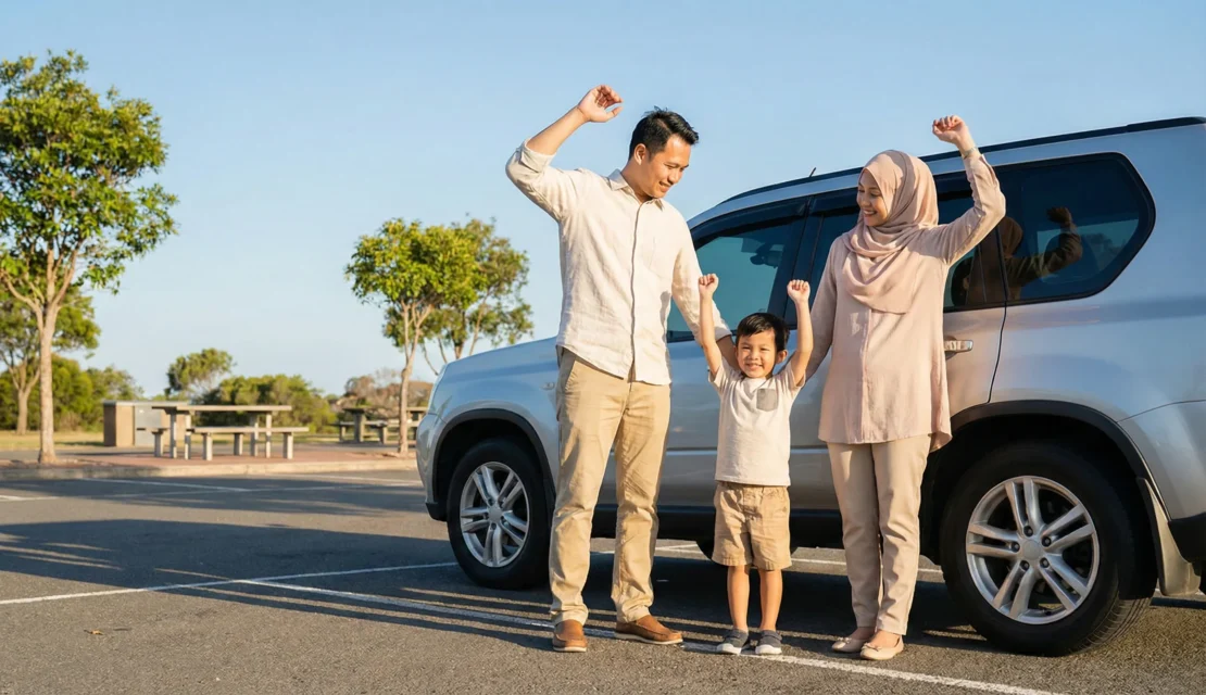 5. keluarga-peregangan-istirahat-di-rest-area-mudik_www.appletreebsd.com