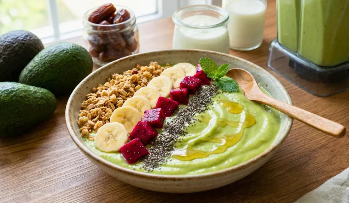 Menu sahur anak Smoothie Bowl Alpukat Kurma_www.appletreebsd.com