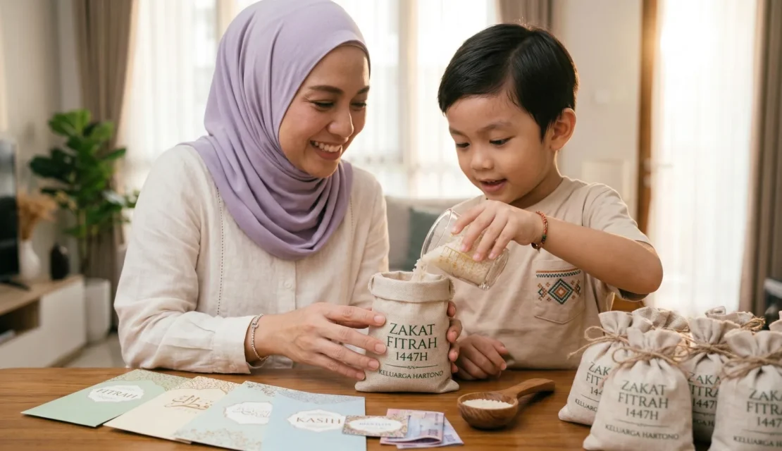 2.anak-menyiapkan-zakat-fitrah-beras_www.appletreebsd.com