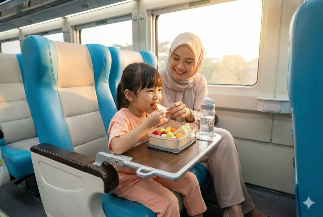 3. ibu-mendampingi-anak-makan-di-meja-kereta-eksekuti_www.appletreebsd.com