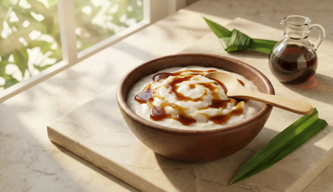 4. bubur-sumsum-lembut-sirup-gula-merah-takjil_www.appletreebsd.com