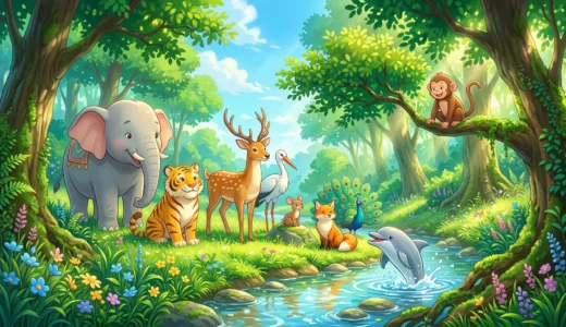 6 Dongeng Persahabatan Hewan di Hutan yang Damai