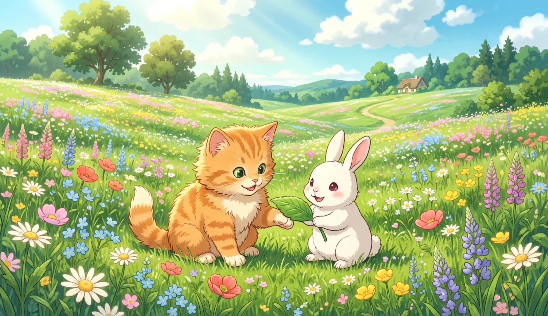 10-cerita-fabel-pendek-kucing-dan-kelinci-bergambar-ghibli-style_www.appletreebsd.com