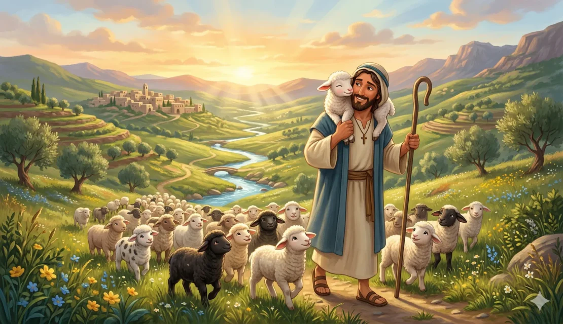 15-perumpamaan-gembala-yang-baik-mencari-domba-yang-hilang_www.appletreebsd.com