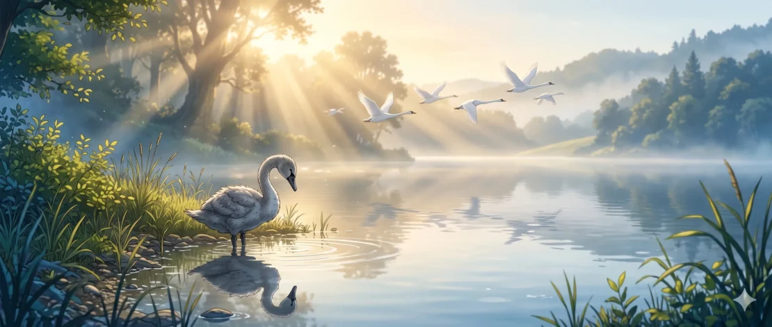 2-angsa-putih-cantik-di-danau-tenang_www.appletreebsd.com