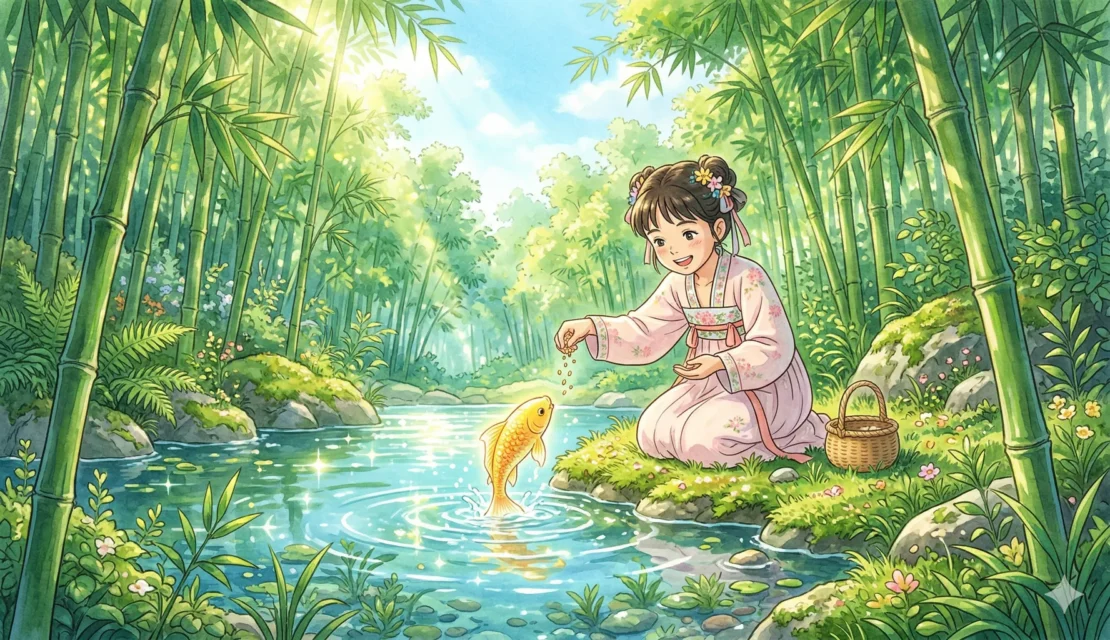 2-yeh-shen-cinderella-tiongkok-memberi-makan-ikan-emas_www.appletreebsd.com