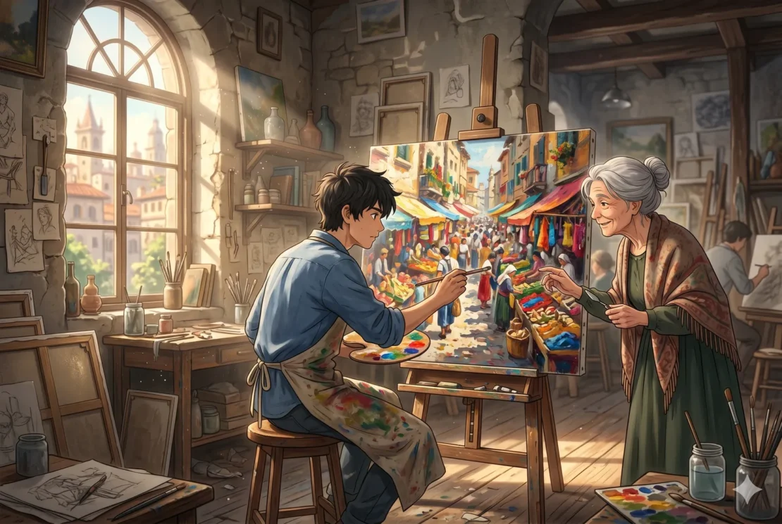 3-dongeng-pelukis-muda-dan-kritikus_www.appletreebsd.com