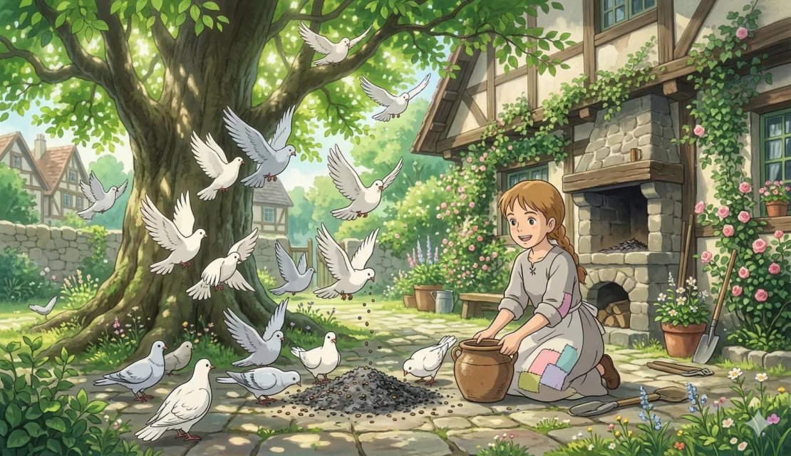 4-aschenputtel-cinderella-jerman-dibantu-burung-merpati_www.appletreebsd.com