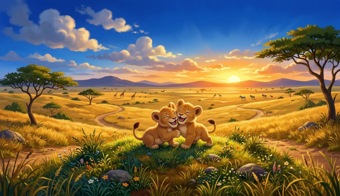 5-fabel-hewan-cerita-anak-singa-persahabatan-ghibli-style_www.appletreebsd.com