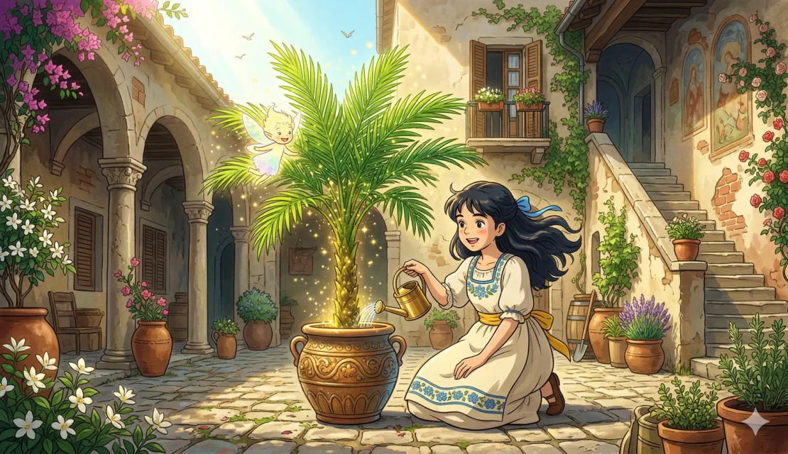 5-zezolla-cinderella-italia-menyiram-pohon-kurma-ajaib_www.appletreebsd.com