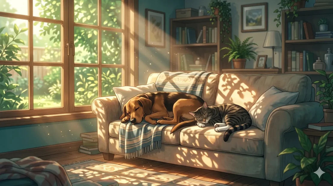 6-dog-cat-sleeping-sofa_www.appletreebsd.com