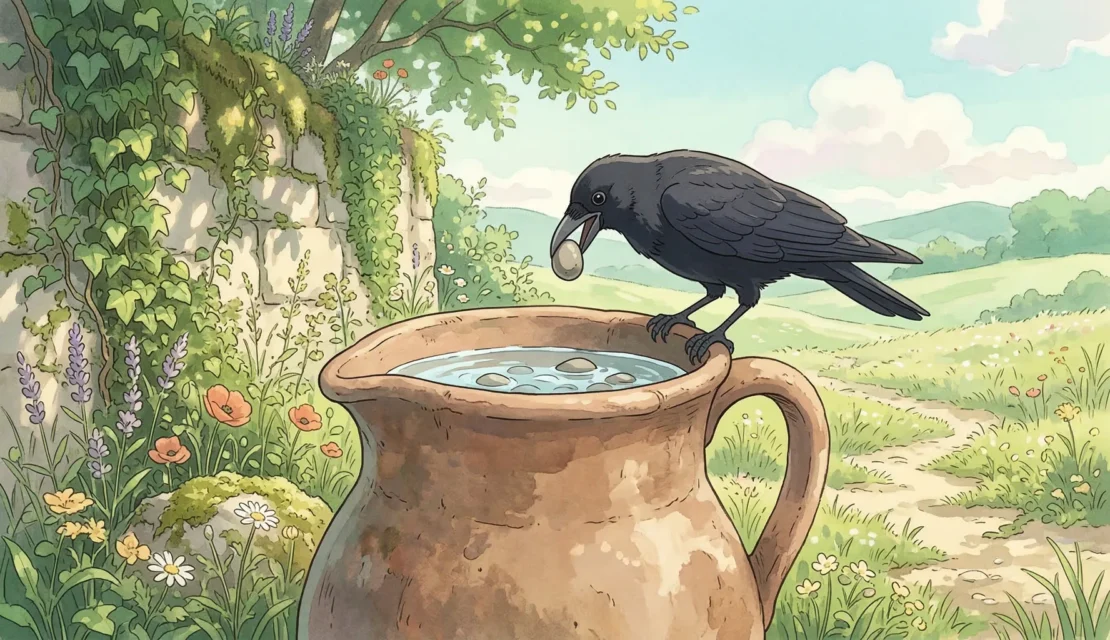 6. dongeng-fabel-burung-gagak-haus-yang-cerdik-kreatif_www.appletreebsd.com