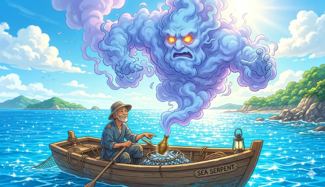 7-fisherman-and-jinni-arabian-nights-story_www.appletreebsd.com