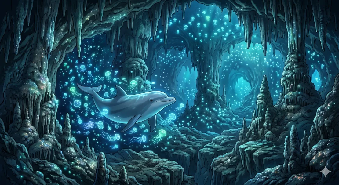 5-petualangan-lumba-lumba-dolphin-dan-ubur-ubur-bercahaya-laut-dalam_www.appletreebsd.com
