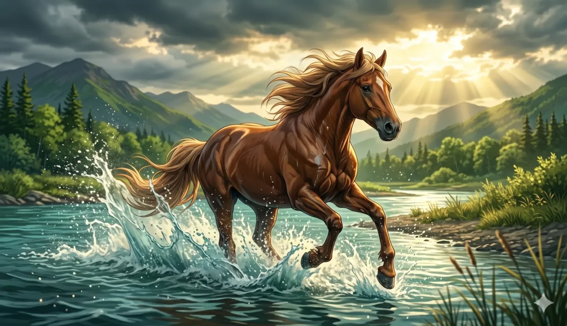 8. hardworking-horse-galloping-shallow-water_www.appletreebsd.com