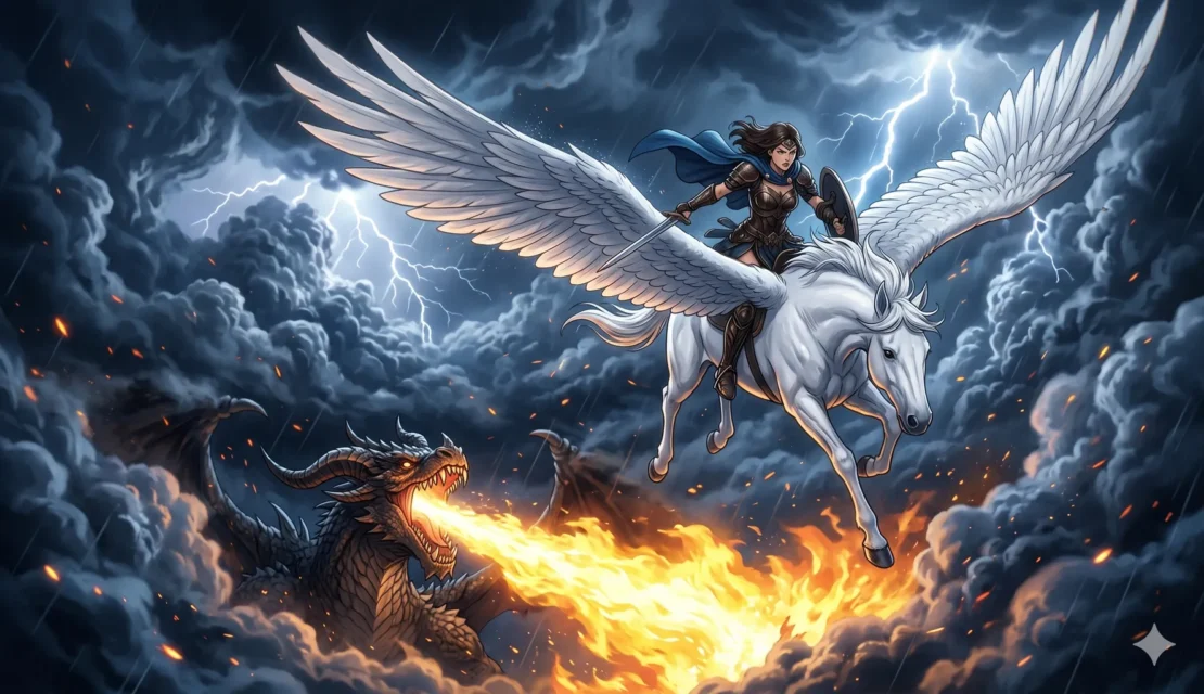 11-hero-riding-winged-horse-sky-battle_www.appletreebsd.com