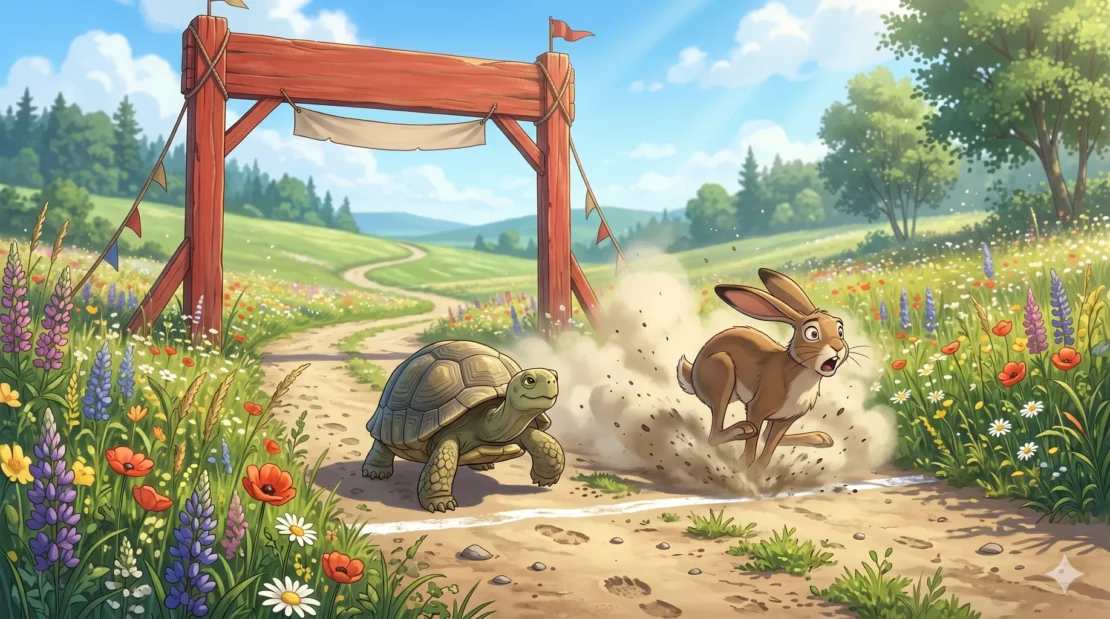 3-tortoise-and-hare-race-finish_www.appletreebsd.com