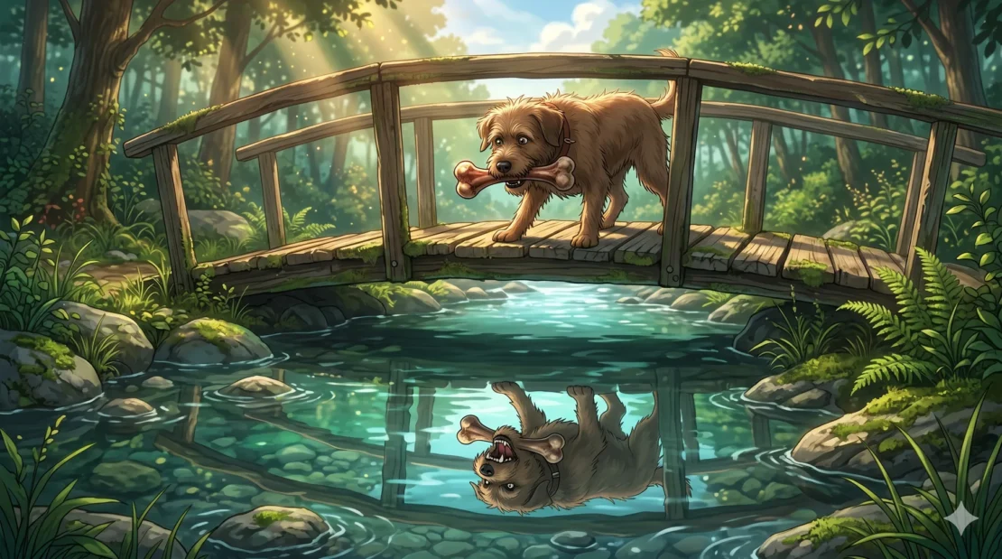 6-greedy-dog-bridge-reflection_www.appletreebsd.com