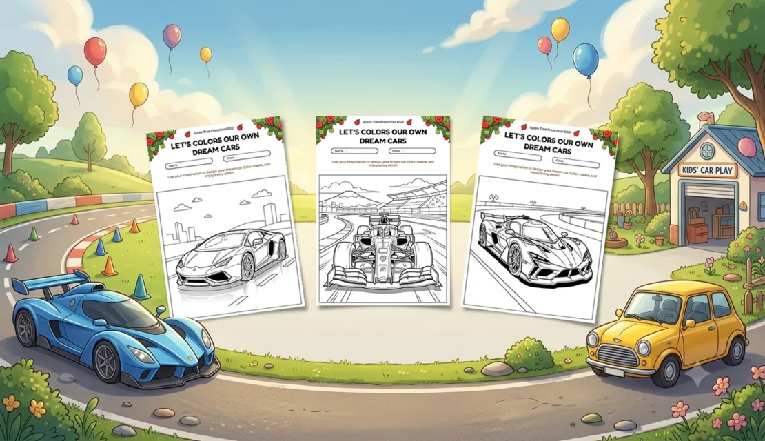 20+ Gambar Mewarnai Mobil Keren Untuk Anak Laki Laki