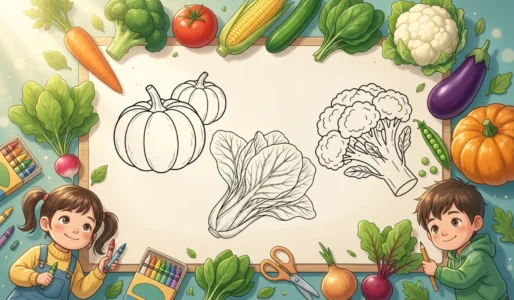 20 Gambar Mewarnai Sayuran Segar Agar Anak Suka Makan Sayur Sehat