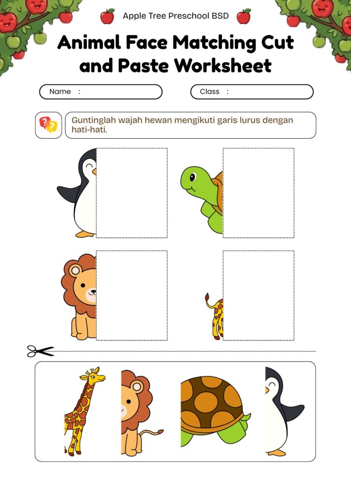 01 worksheet-menggunting-menempel-wajah-hewan-anak-tk
