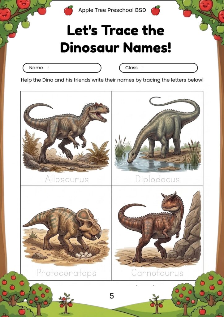 05-worksheet-anak-tk-paud-mengenal-nama-dinosaurus-velociraptor-carnotaurus