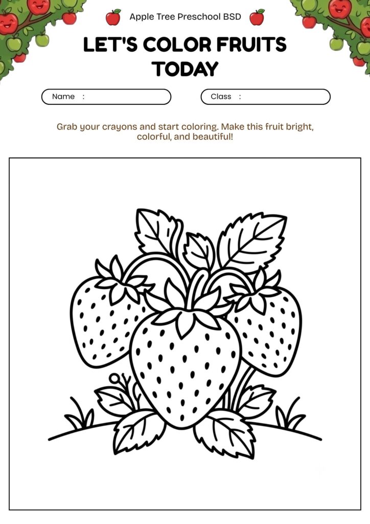 06-mewarnai-buah-stroberi-worksheet