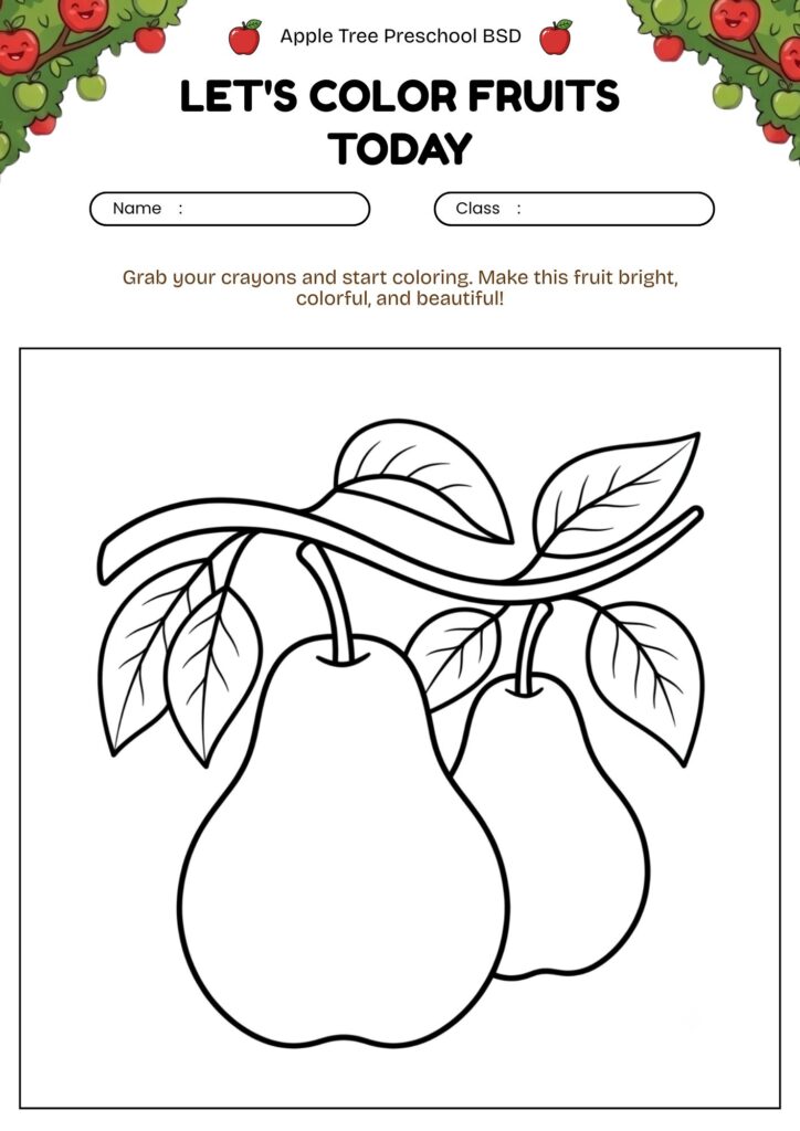 10-mewarnai-buah-pir-worksheet
