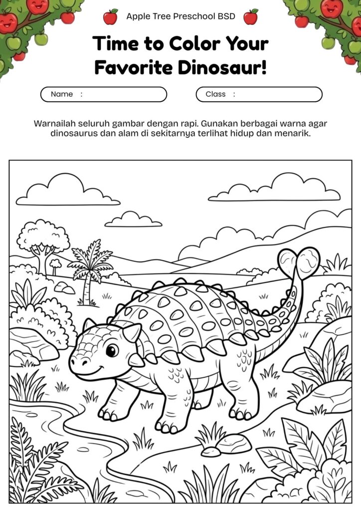 11-mewarnai-dinosaurus-ankylosaurus-berbaju-zirah