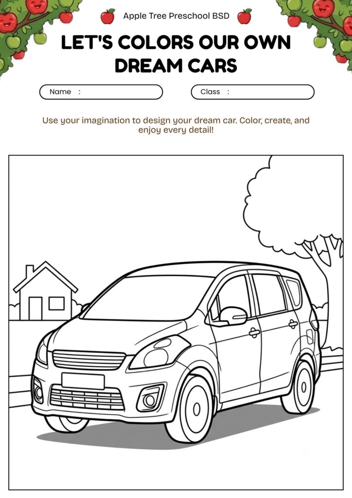 13-mewarnai-mobil-keluarga-kota-modern-worksheet