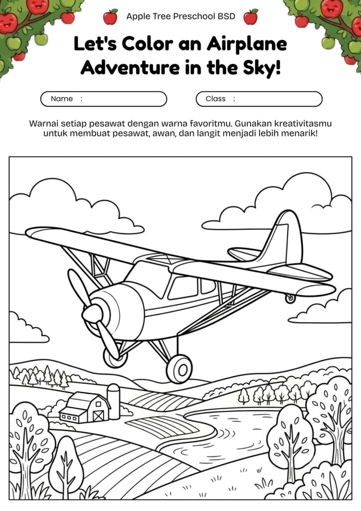 14-mewarnai-pesawat-kecil-piper-cub-sederhana