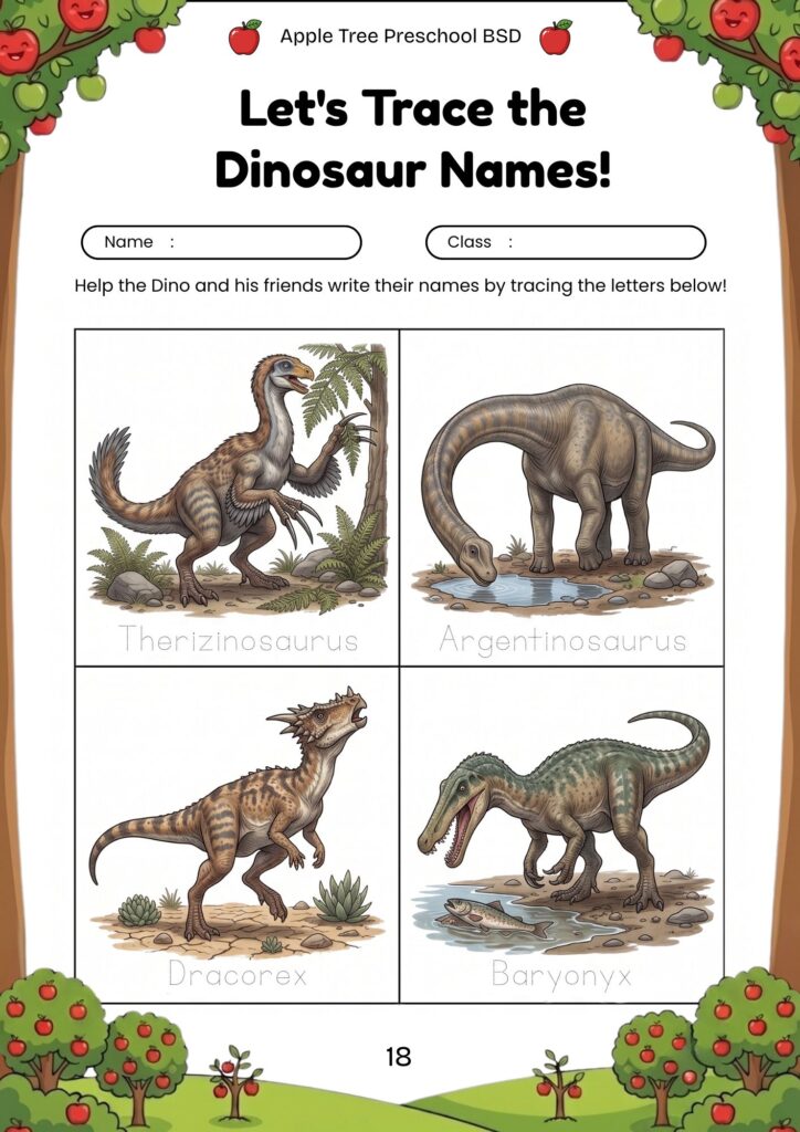18-worksheet-anak-tk-paud-mengenal-nama-dinosaurus-gallimimus-coelophysis