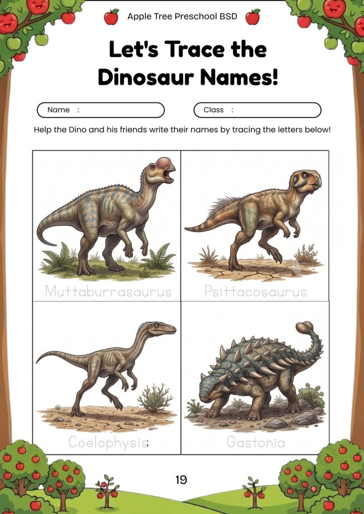 19-worksheet-anak-tk-paud-mengenal-nama-dinosaurus-maiasaura-ceratosaurus