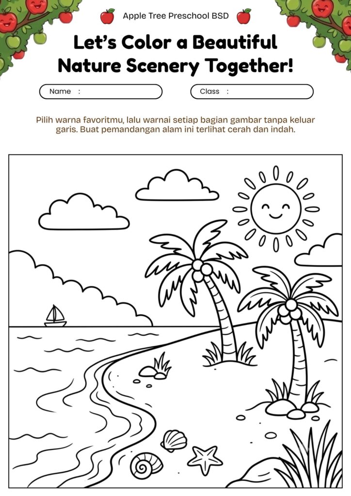 2. mewarnai-pemandangan-pantai-ombak-tenang