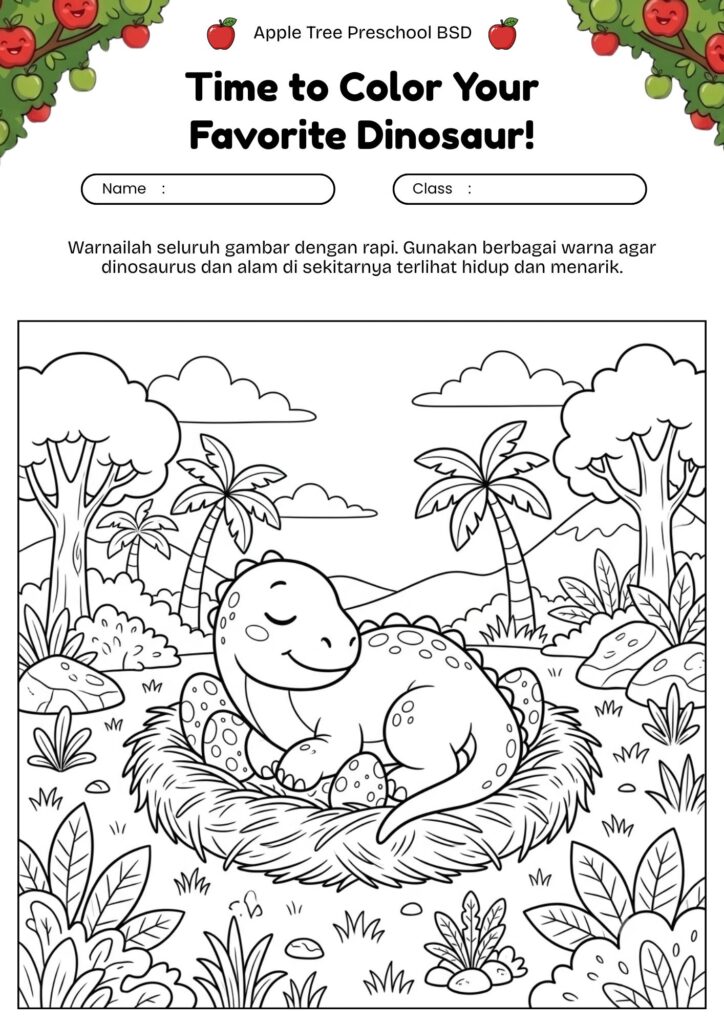 24-mewarnai-dinosaurus-tidur-di-sarang