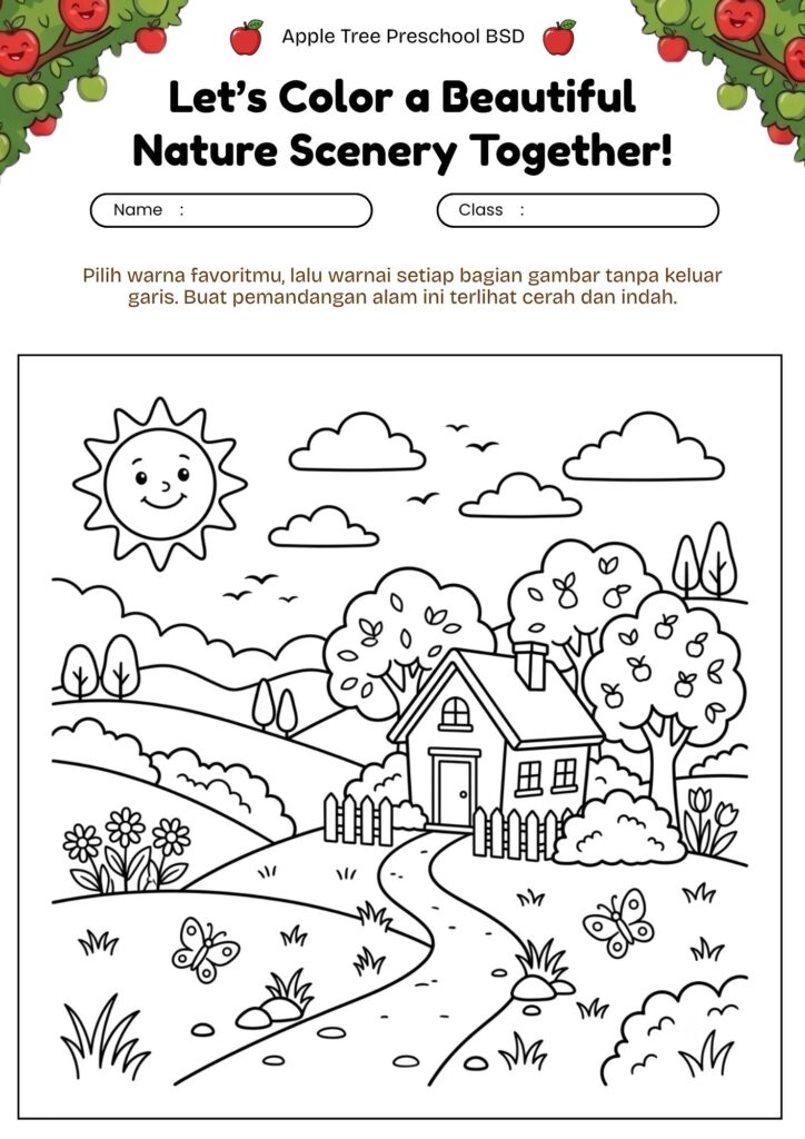 24. mewarnai-pemandangan-alam-anak-sd-rumah-pohon