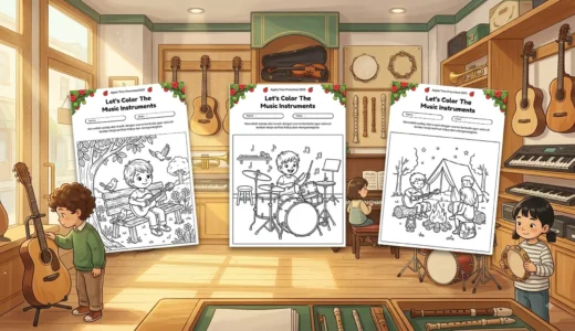 20 Koleksi Gambar Mewarnai Alat Musik Bikin Anak Kreatif